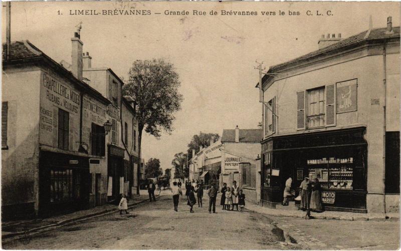 Carte postale ancienne Limeil-Brévannes Grande Rue de brévannes à Limeil-Brévannes