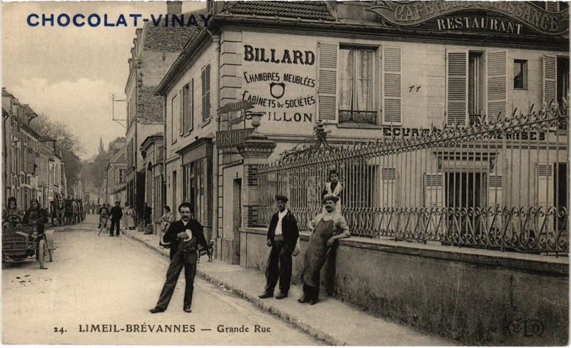 Carte postale ancienne Limeil-Brévannes grande Rue à Limeil-Brévannes