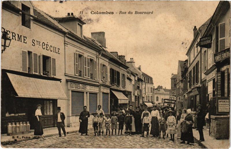 Carte postale ancienne Colombes Rue du Bournard à Colombes