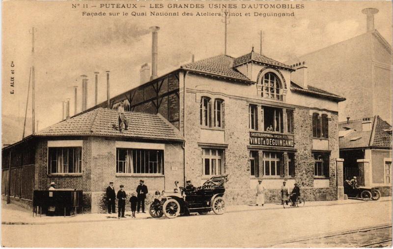 Carte postale ancienne Puteaux Les Grandes Usines d'Automobiles Vinot et Deguingand à Puteaux