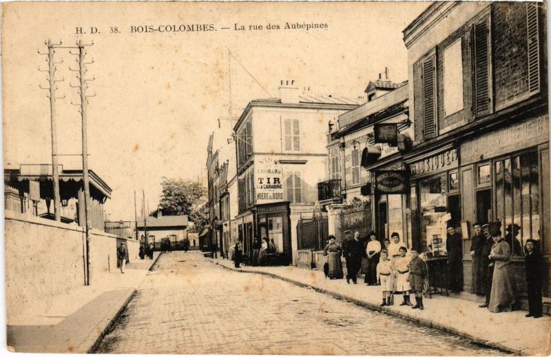 Carte postale ancienne Bois-Colombes Rue des Aubépines à Bois-Colombes
