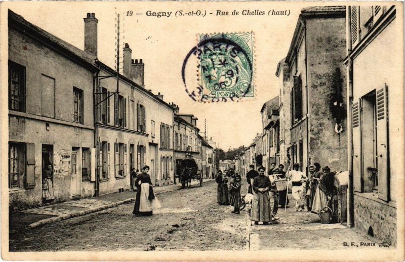 Carte postale ancienne Gagny rue de Chelles à Gagny