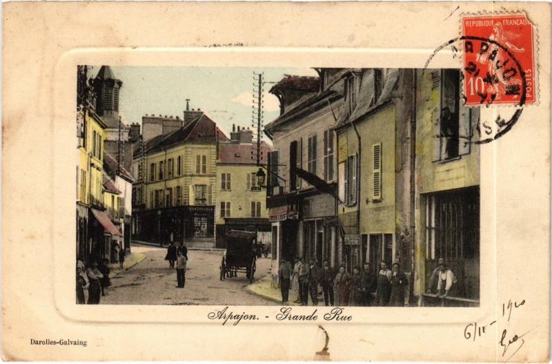 Carte postale ancienne Arpajon Grande Rue à Arpajon