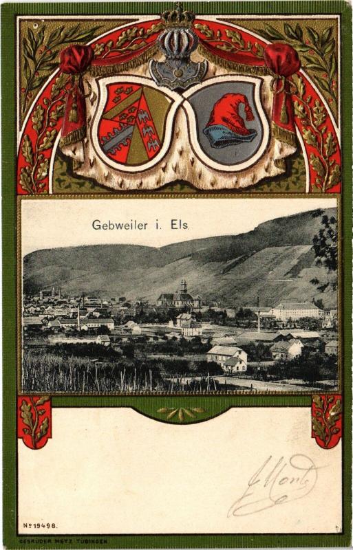 Carte postale ancienne Gebweiler Embossed