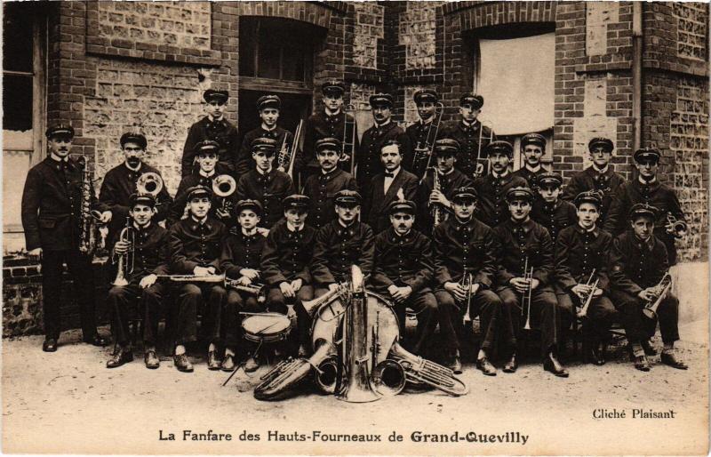 Carte postale ancienne Grand-Quevilly La Fanfare des hauts-Fourneaux