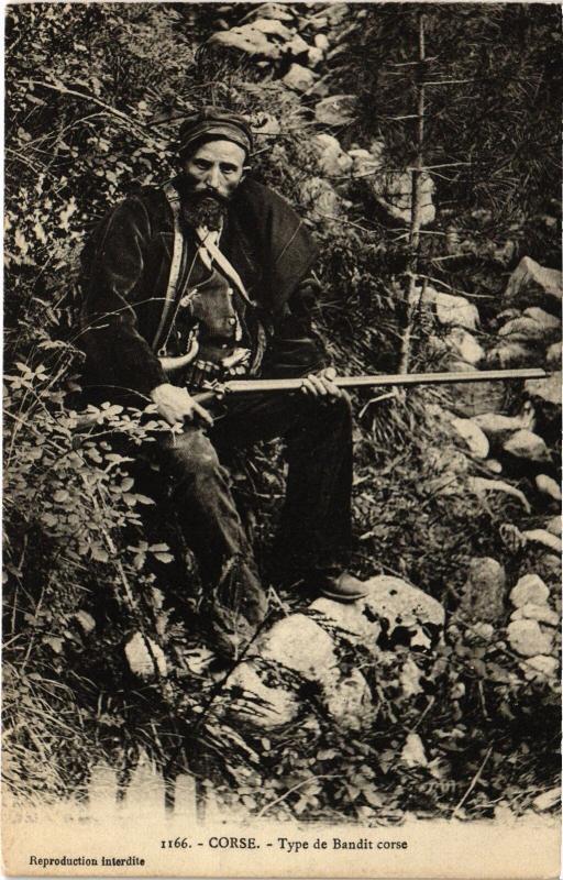 Carte postale ancienne Type de Bandit Corsica