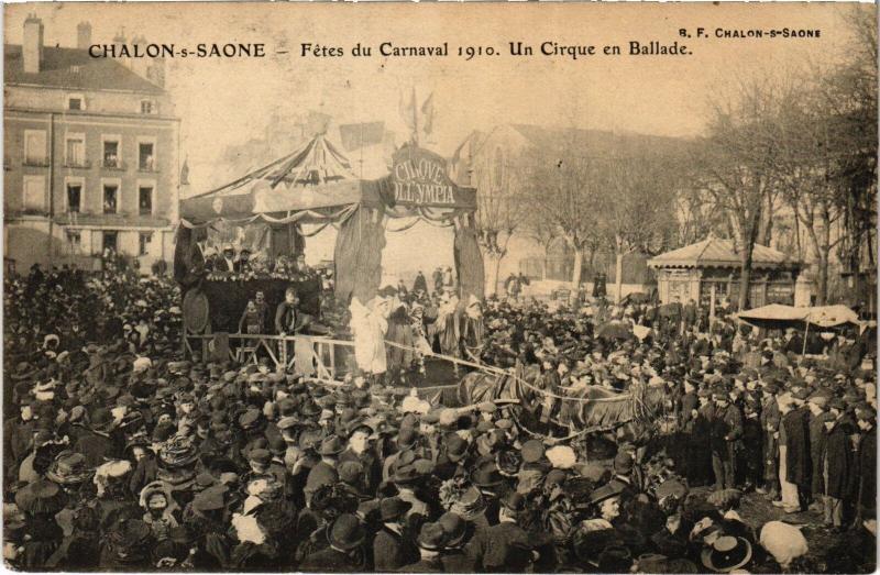 Carte postale ancienne Chalon-sur-Saone Fetes du Carnaval Cique en Ballade
