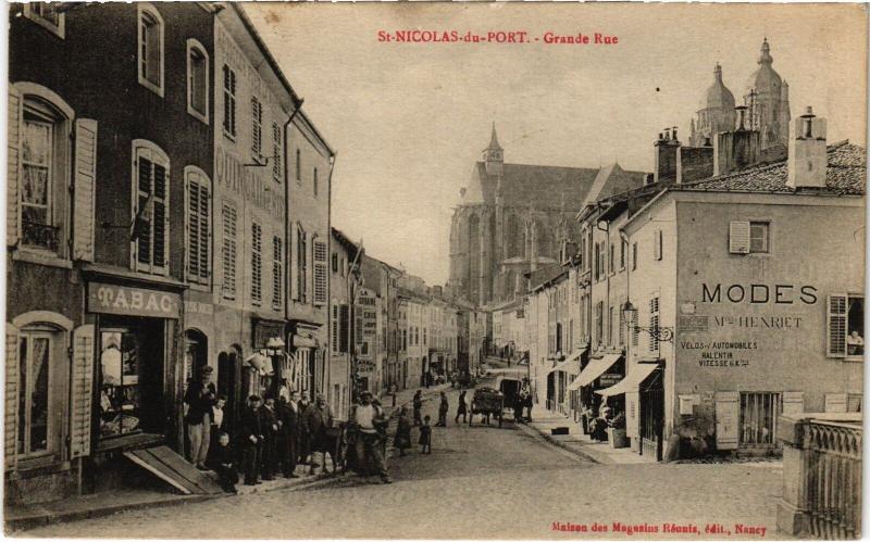 Carte postale ancienne Saint-Nicolas-du-Port Grande Rue