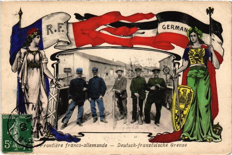 Carte postale ancienne Franco-German border