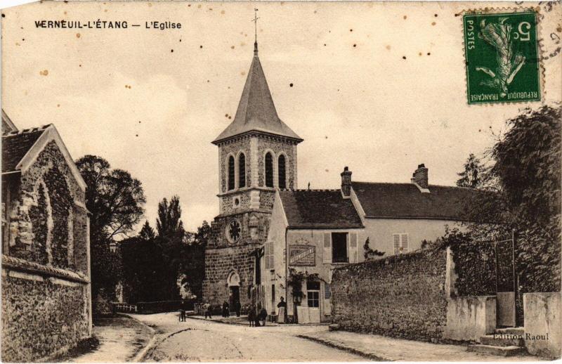 Carte postale ancienne Verneuil Eglise