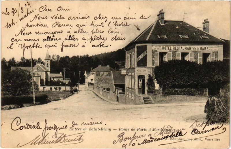 Carte postale ancienne St Remy Route de Paris