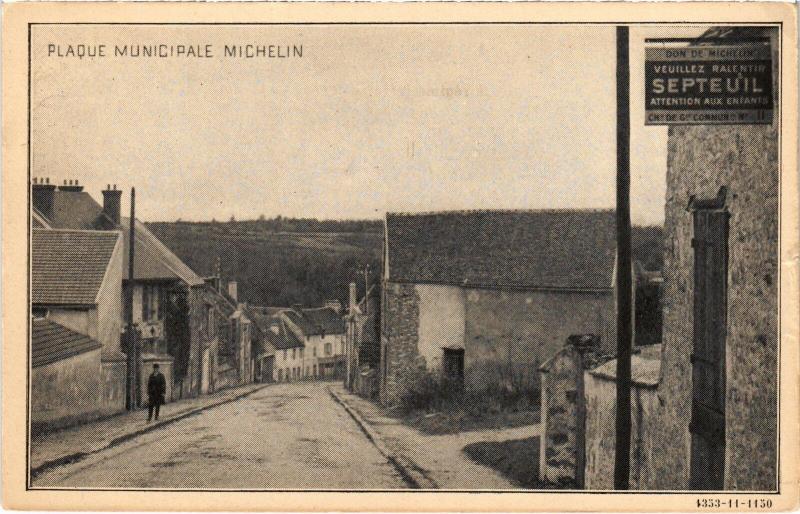 Carte postale ancienne Plaque Municipale Michelin