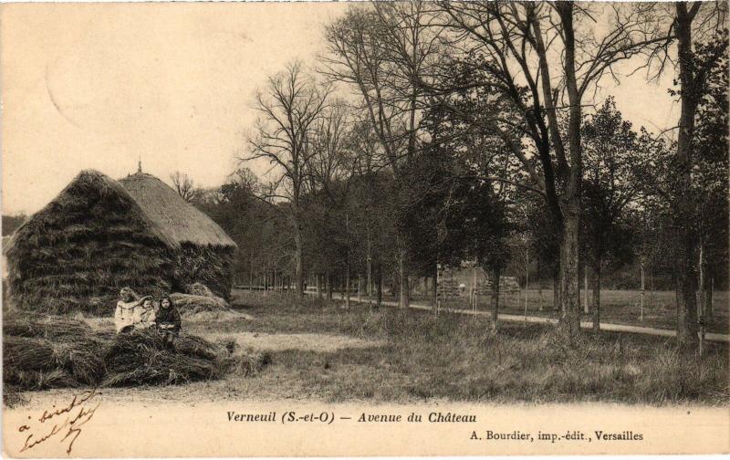 Carte postale ancienne Verneuil Avenue du Chateau