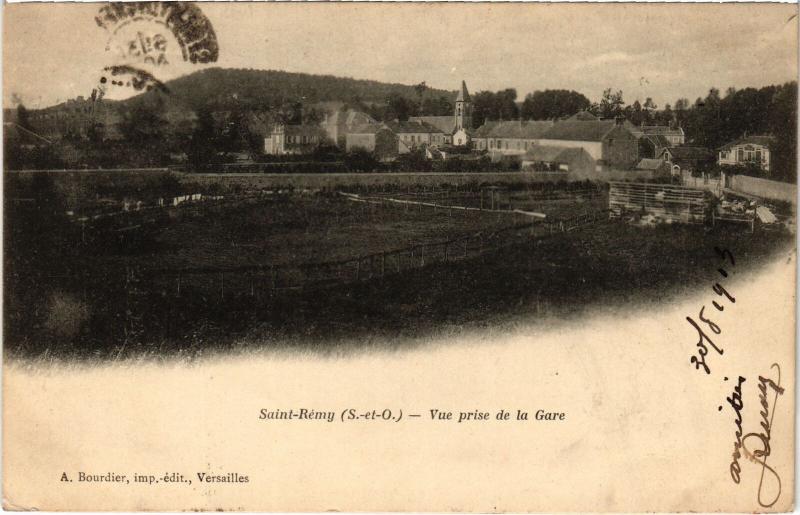Carte postale ancienne St Remy vue prise de la Gare