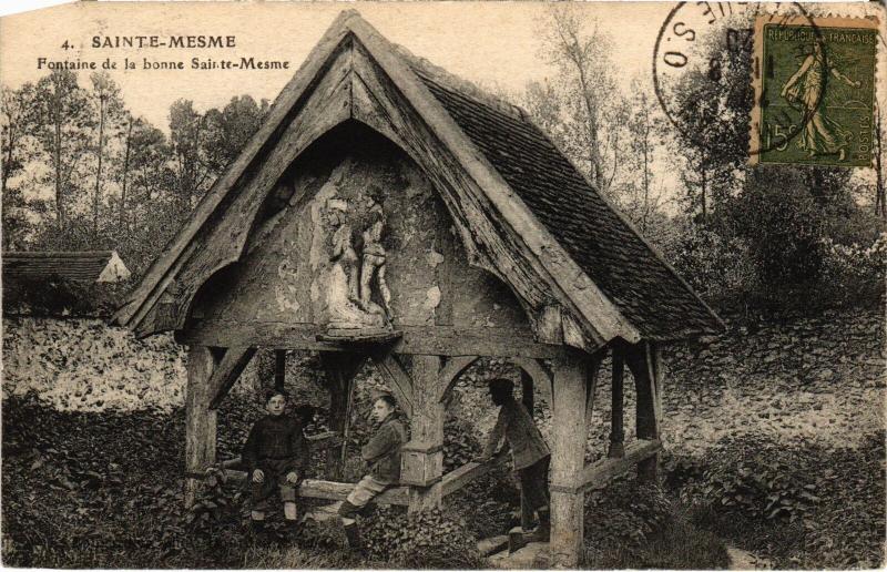Carte postale ancienne Ste Mesme Fontaine