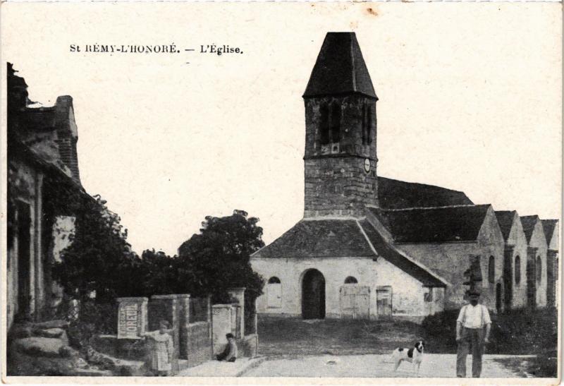 Carte postale ancienne St Remy l'Honore Eglise