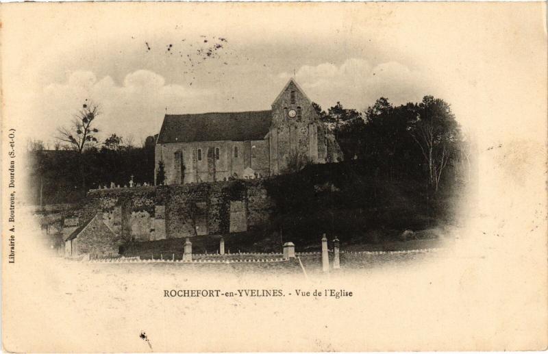 Carte postale ancienne Rochefort vue de l'Eglise