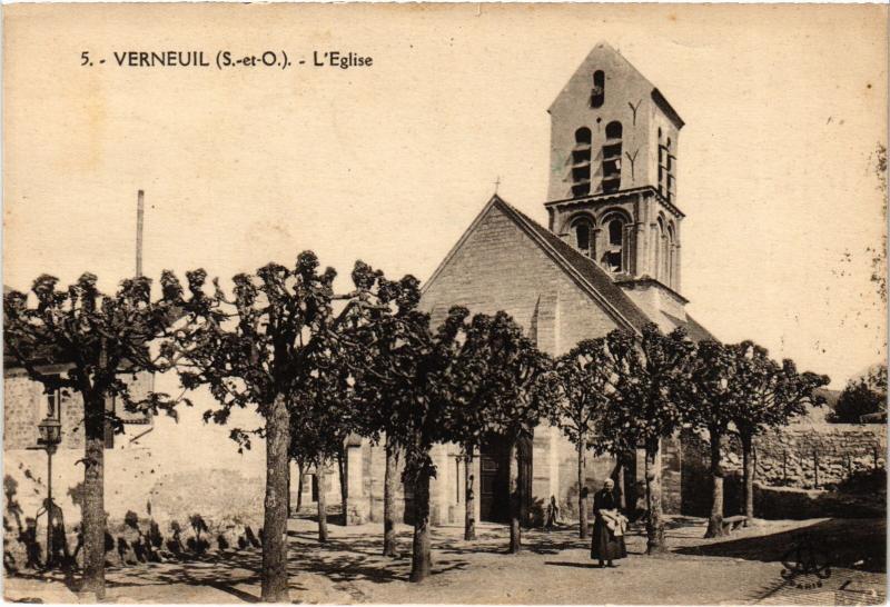 Carte postale ancienne Verneuil Eglise