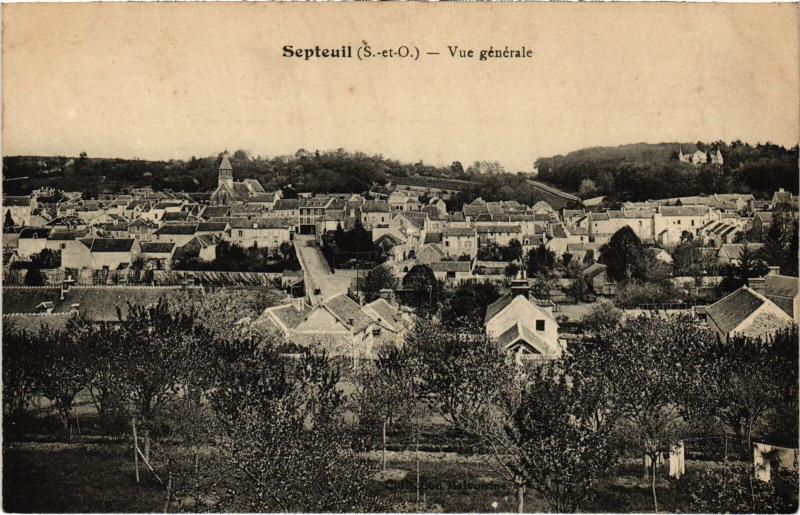 Carte postale ancienne Septeuil vue generale à Septeuil