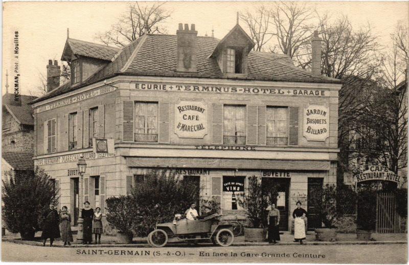 Carte postale ancienne St Germain En face la Gare Grande Ceinture