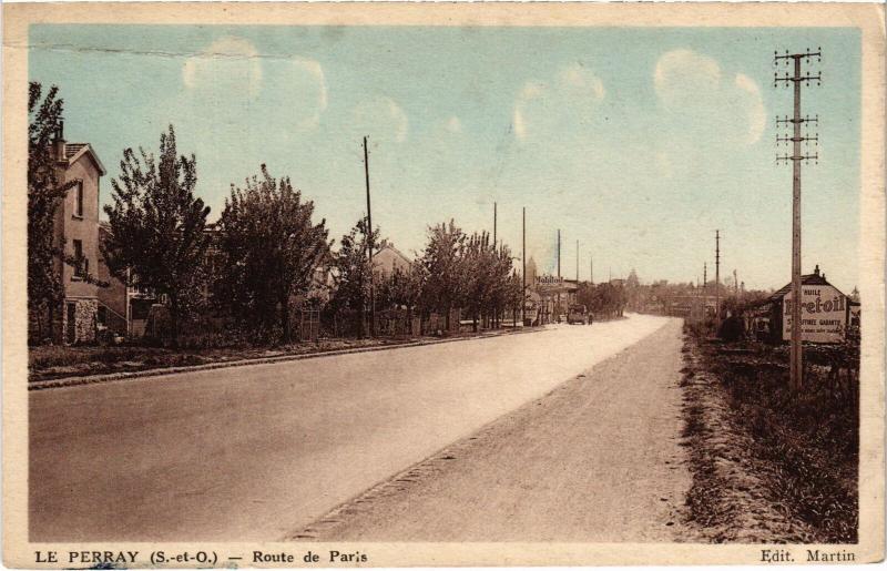 Carte postale ancienne Le Perray Route de Paris