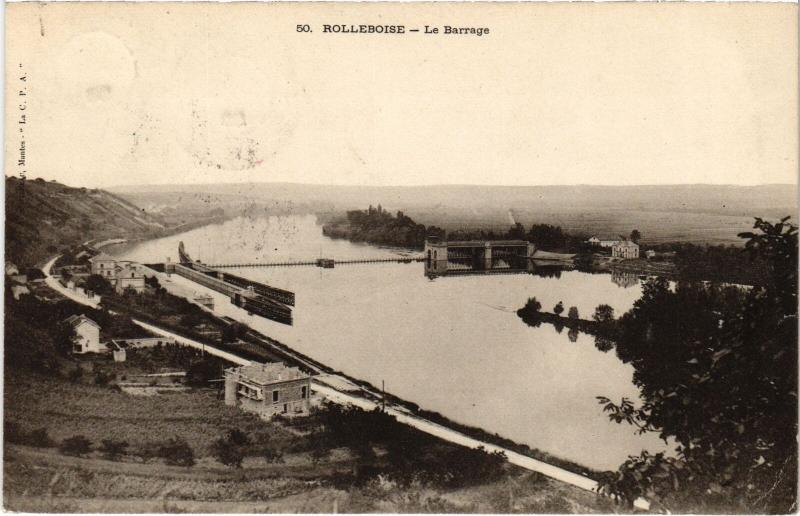 Carte postale ancienne Rolleboise le Barrage à Rolleboise