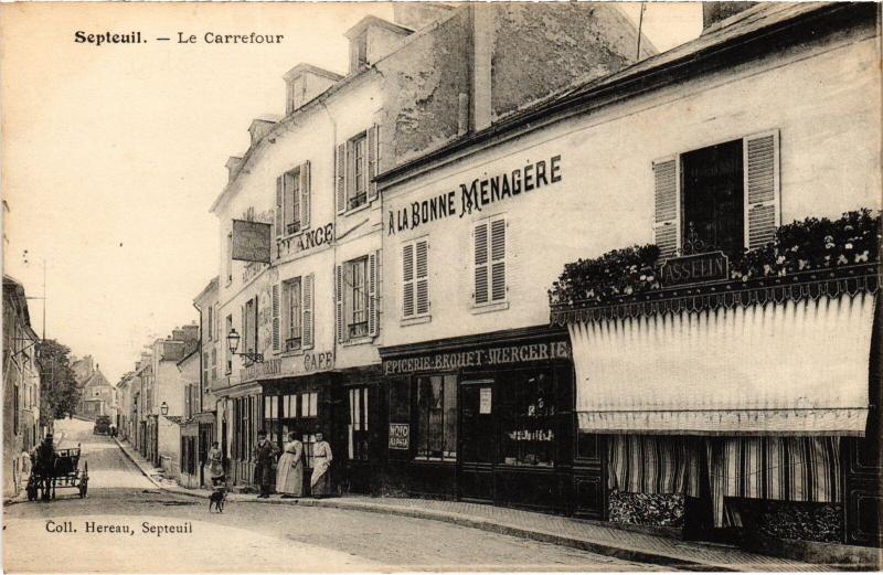 Carte postale ancienne Septeuil le Carrefour à Septeuil