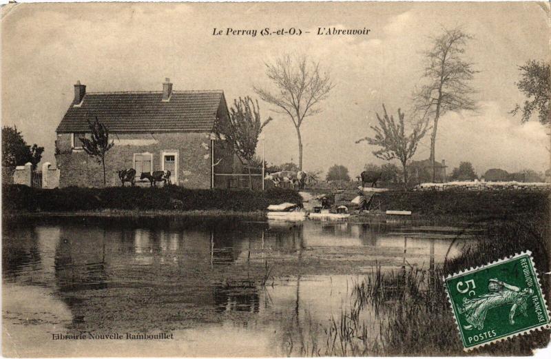 Carte postale ancienne Le Perray Abreuvoir