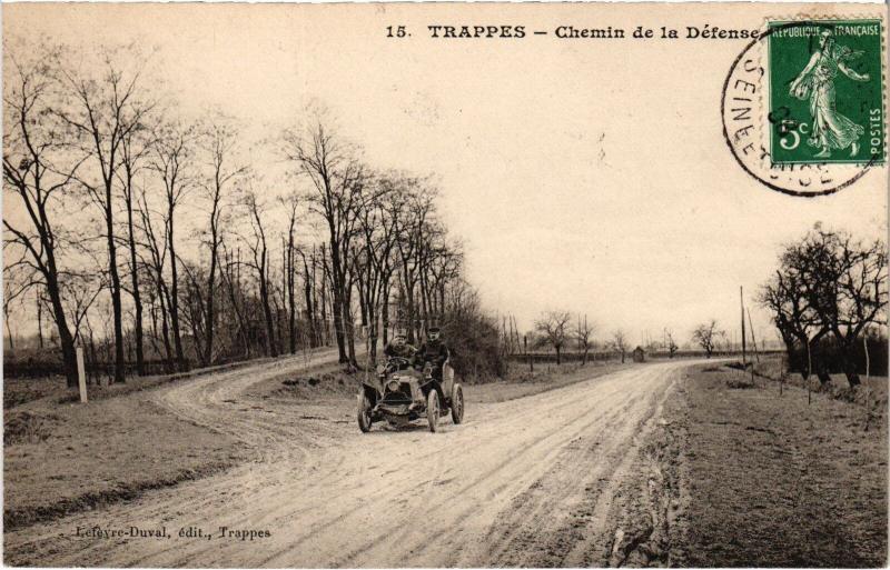 Carte postale ancienne Trappes Chemin de la Defense à Trappes