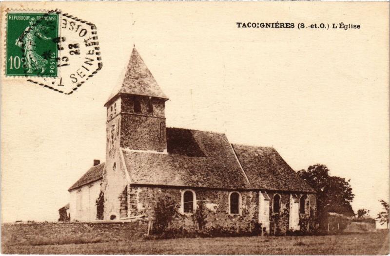 Carte postale ancienne Tacoignieres Eglise