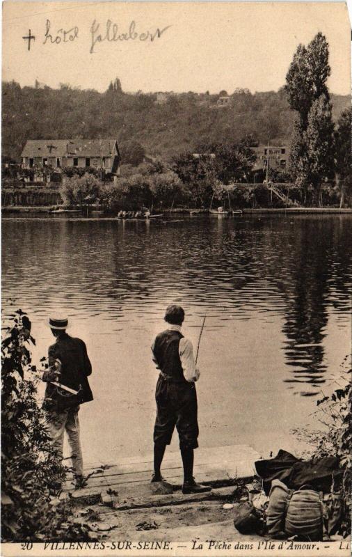 Carte postale ancienne Villennes la Peche