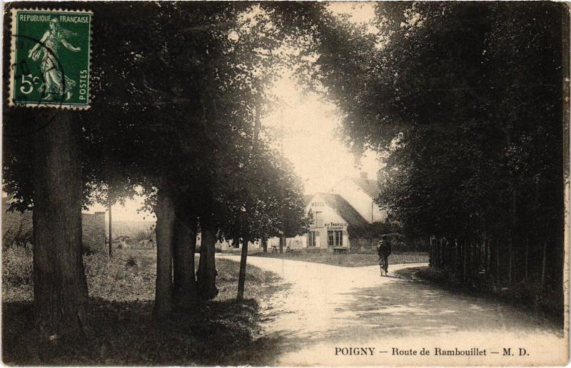 Carte postale ancienne Poigny Route de Rambouillet à Rambouillet
