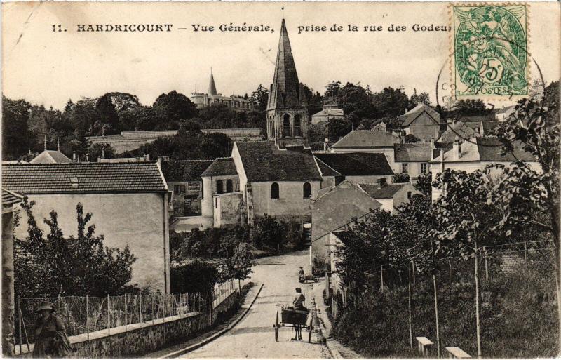 Carte postale ancienne Hardricourt vue generale à Hardricourt