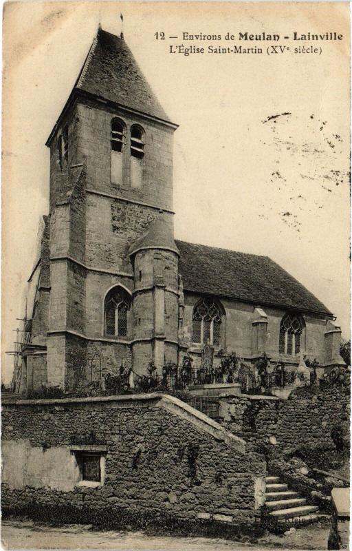 Carte postale ancienne Lainville Eglise Saint-Martin