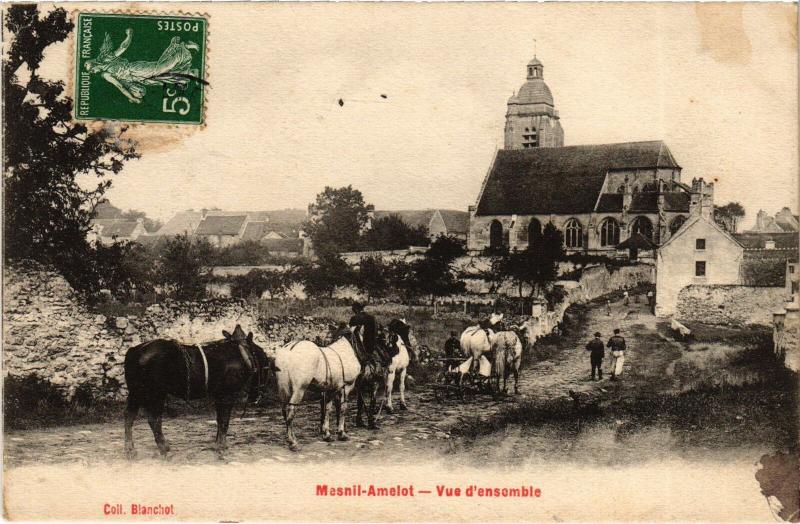 Carte postale ancienne Mesnil Amelot vue d'ensemble