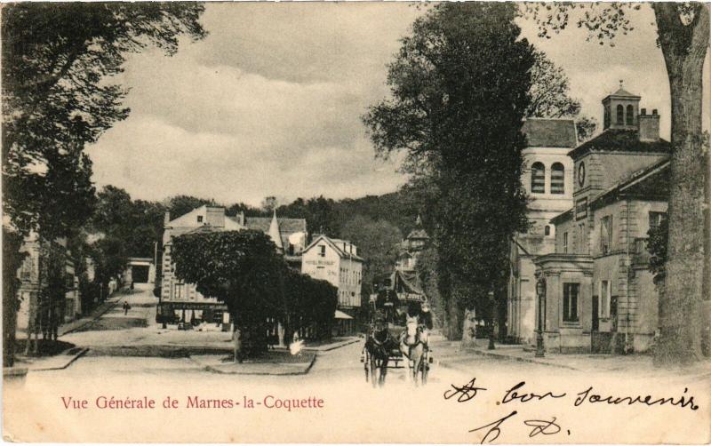 Carte postale ancienne Marnes la Coquette vue generale