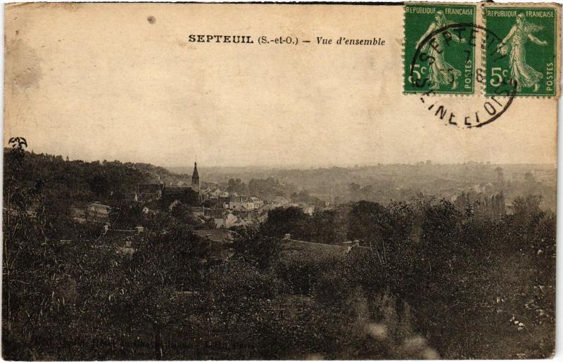 Carte postale ancienne Septeuil vue d'ensemble à Septeuil