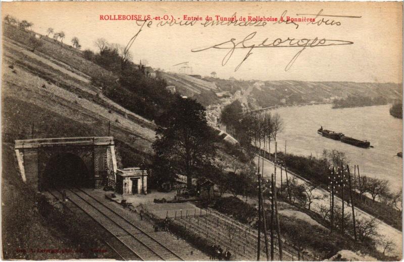 Carte postale ancienne Rolleboise entree du Tunnel à Rolleboise