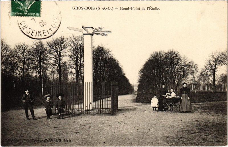 Carte postale ancienne Gros Bois Rond Point de l'Etoile