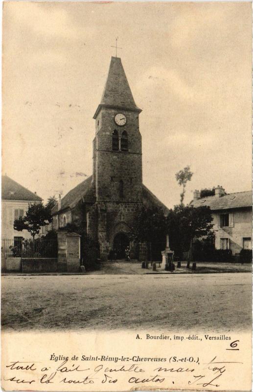 Carte postale ancienne Chevreuse Eglise à Chevreuse