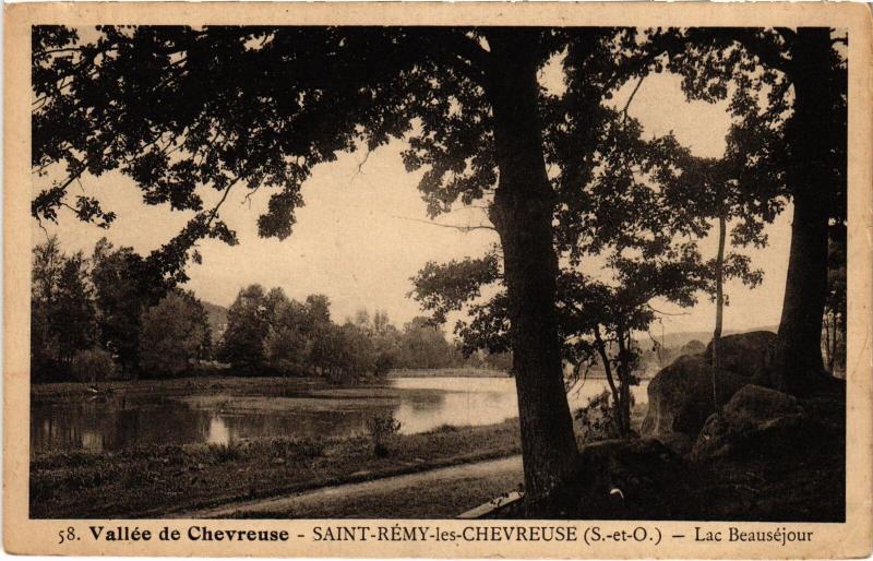 Carte postale ancienne Chevreuse Lac Beausejour à Chevreuse