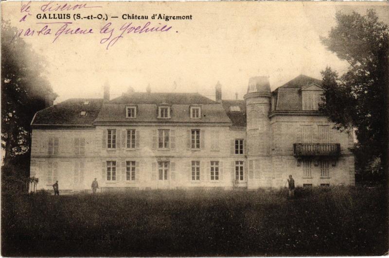Carte postale ancienne Galluis Chateau d'Aigremont à Aigremont