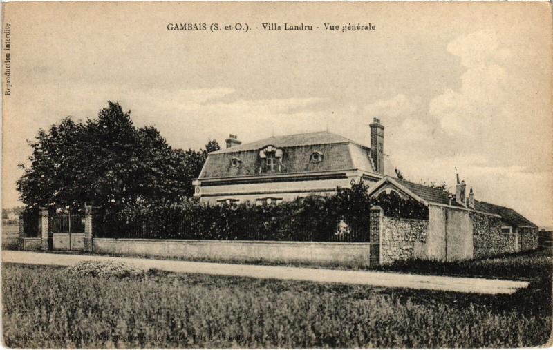 Carte postale ancienne Gambais Villa Landru à Gambais