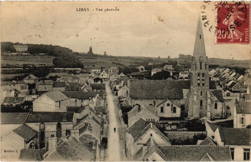 Carte postale ancienne Limay vue generale à Limay