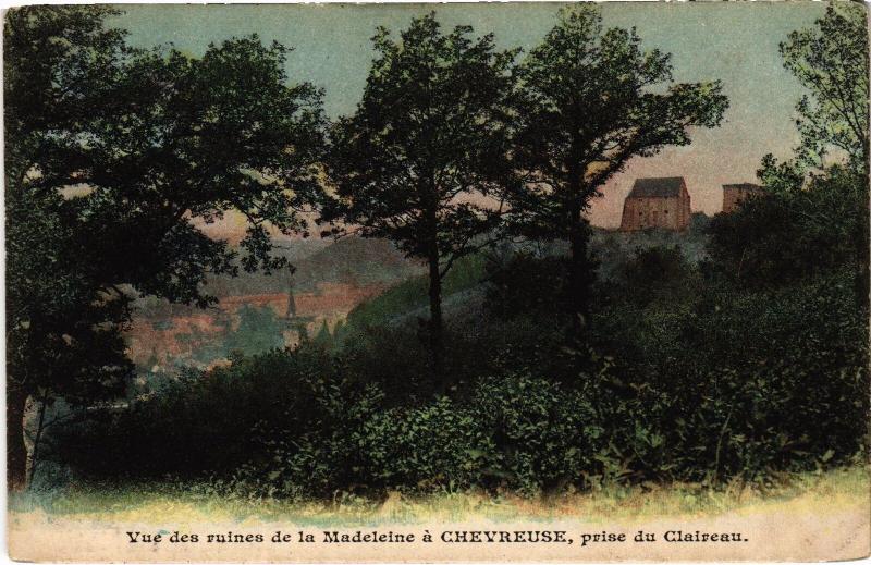 Carte postale ancienne Chevreuse vue des ruines de la Madeleine à Chevreuse