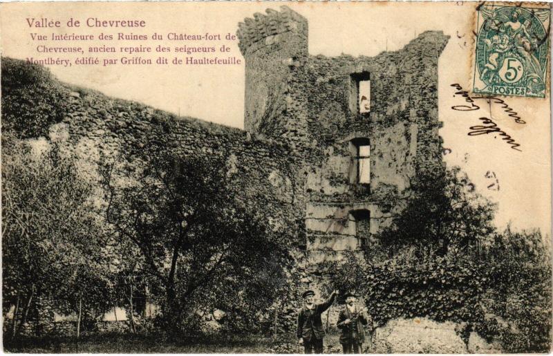 Carte postale ancienne Chevreuse Ruines du Chateau à Chevreuse