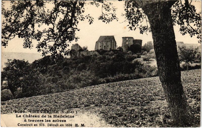 Carte postale ancienne Chevreuse Chateau de la Madeleine à Chevreuse