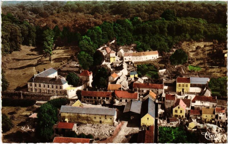 Carte postale ancienne Nerville la Foret vue aerienne