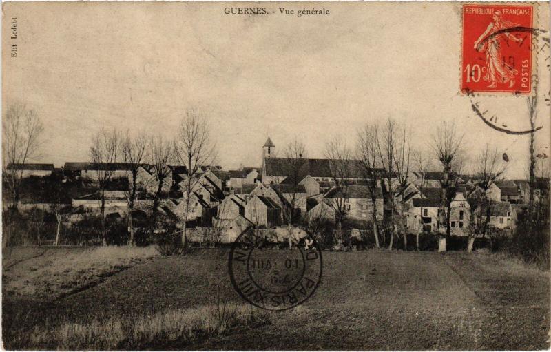 Carte postale ancienne Guernes vue generale à Guernes