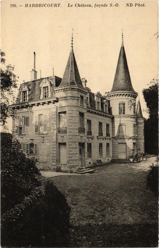Carte postale ancienne Hardricourt le chateau à Hardricourt